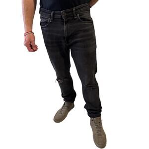 FOREVER 21 Black Distressed Jeans Slim Fit Size 33